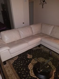 Leather sofa set