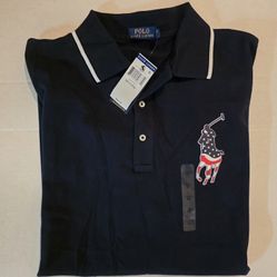 Ralph Lauren Polo Big Pony USA Blue Size 2XLT 