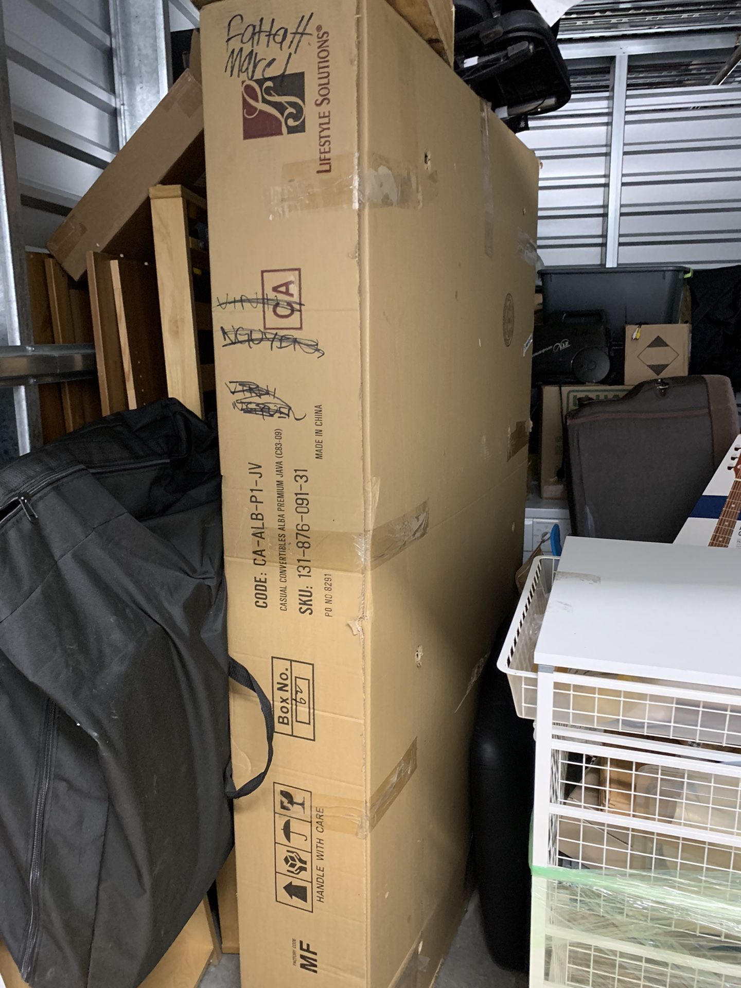 Brand New European Brown Suede Futon