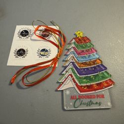 All Booked For Christmas- Ornament