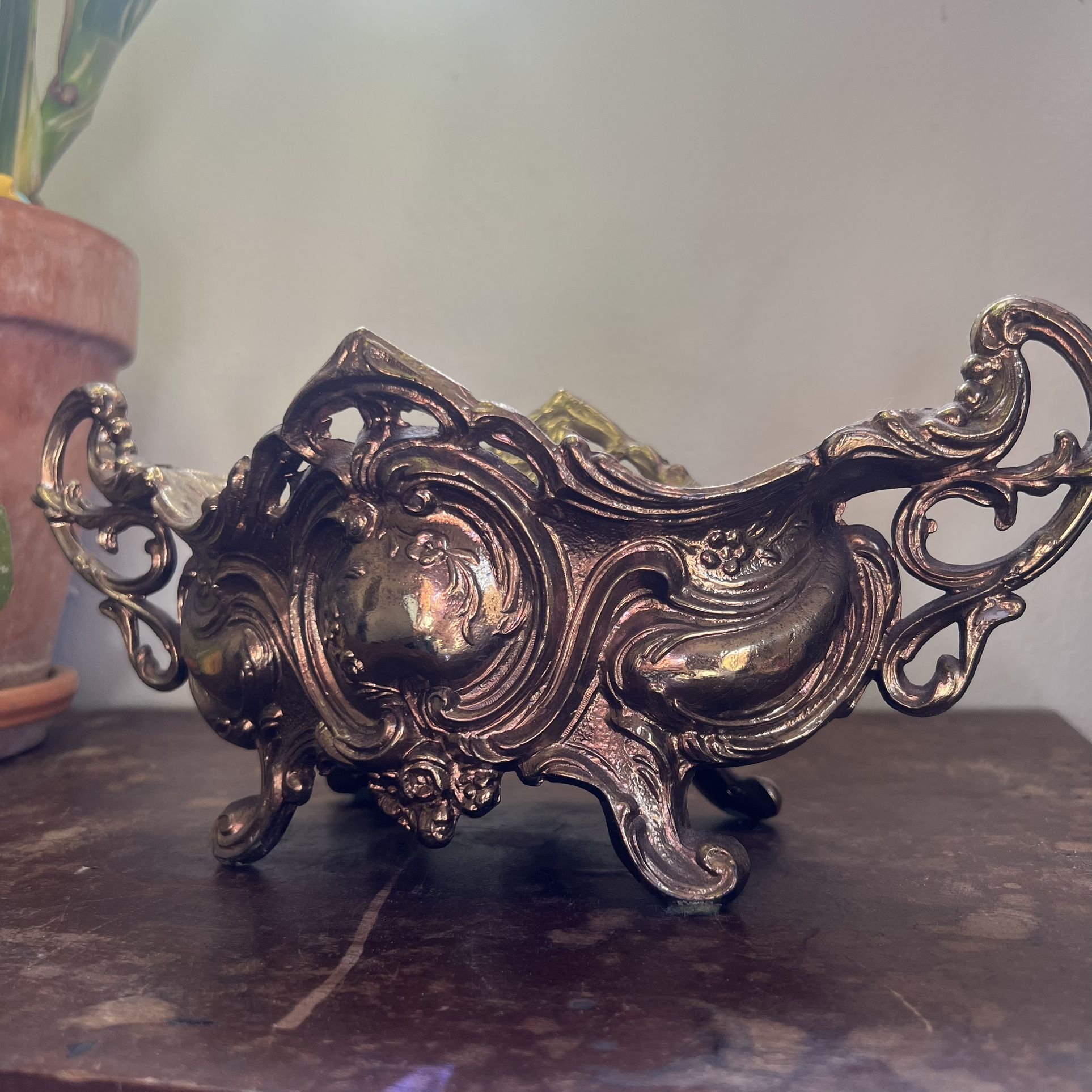 Antique Brass Jardiniere