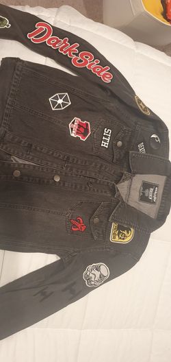 Dark side black denim Jacket