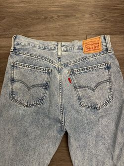 Levi's Low Pro Straight Lightweight Jeans - Light Blue Acid Wash