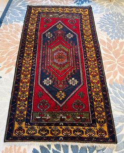 Vintage Hand-Knotted Anatolian Turkish Yahyalı %100 Wool Runner Rug – 3'7" x 7'10"