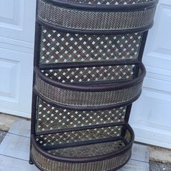 Heavy Metal Half-Moon Plant Stand | 3-Tier Shelf 42” Vintage Style Boho Storage