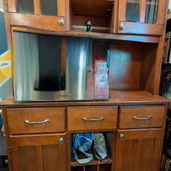 Homestyles Buffet Cabinet with Microwave shelf & Hutch
