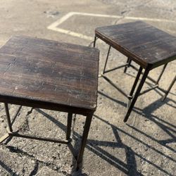 2 End Tables Tall 2ftx 2ft x 2ft $50 set