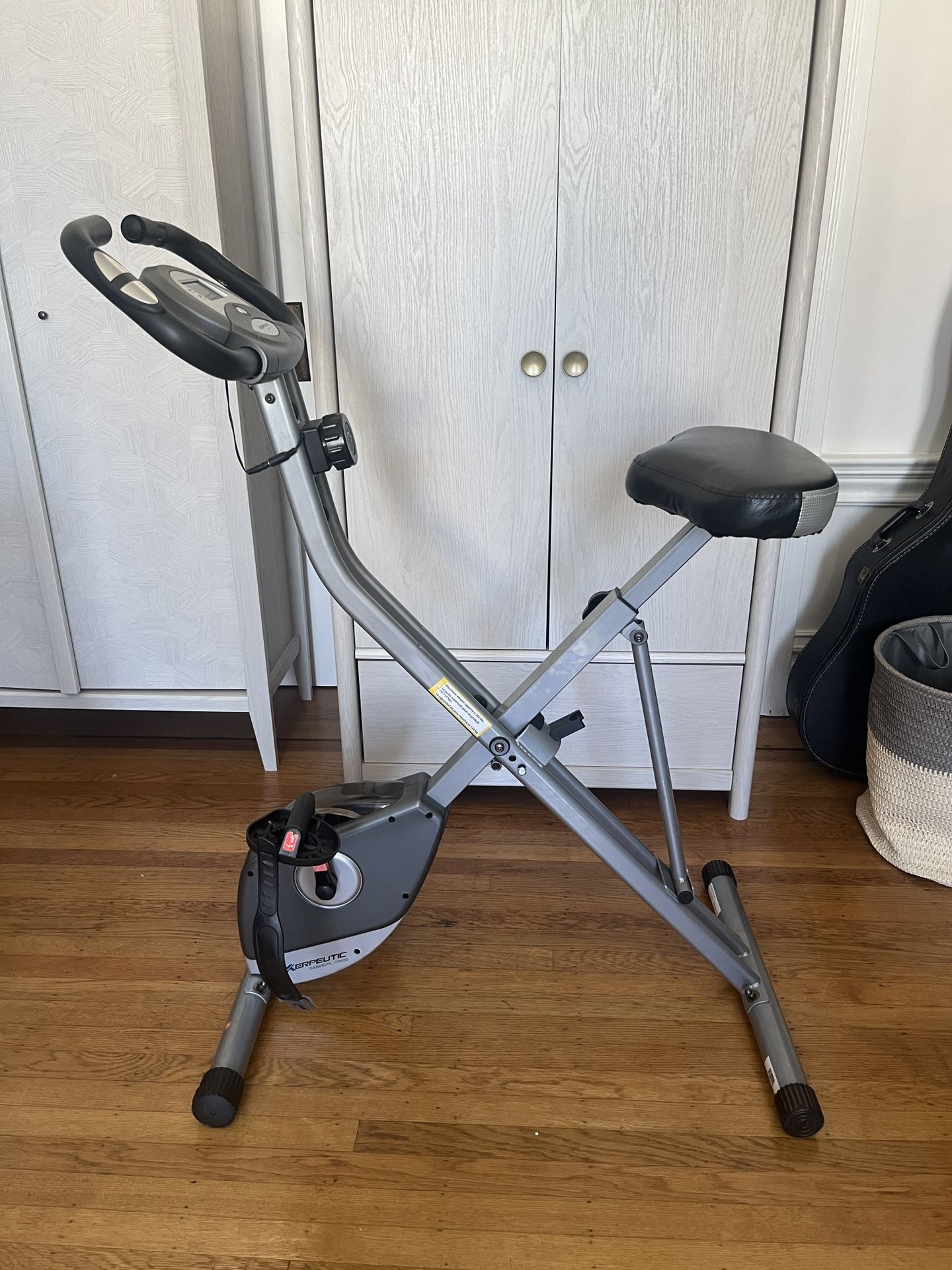 Stationary Exercise Bike - Folds For Storage And Transport