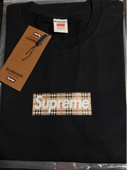 Supreme Burberrrryy black tee XL