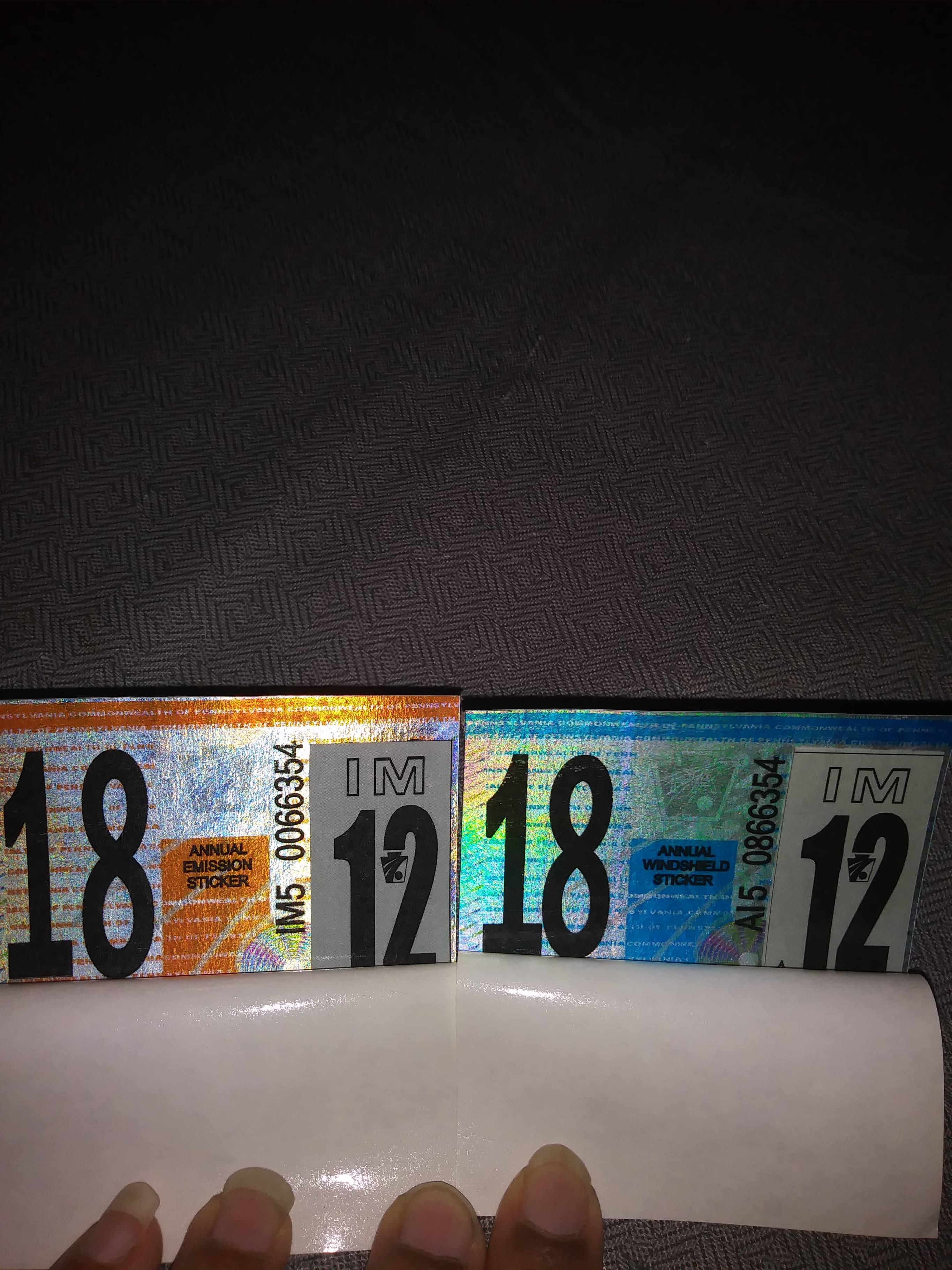 Legit 1/19 pa inspection stickers