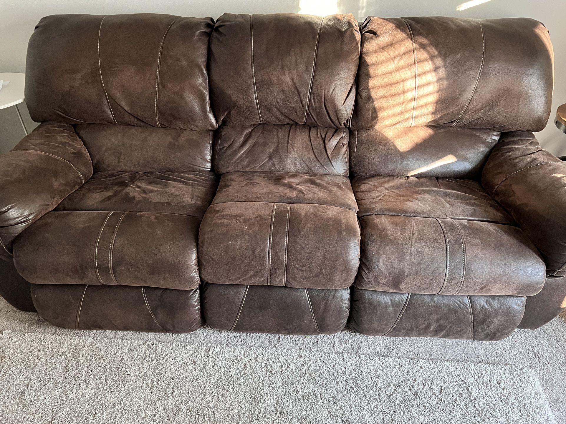 Free Recliner Leather Couch