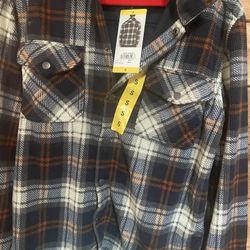  Flannel Shirt With Snaps & Pocket  