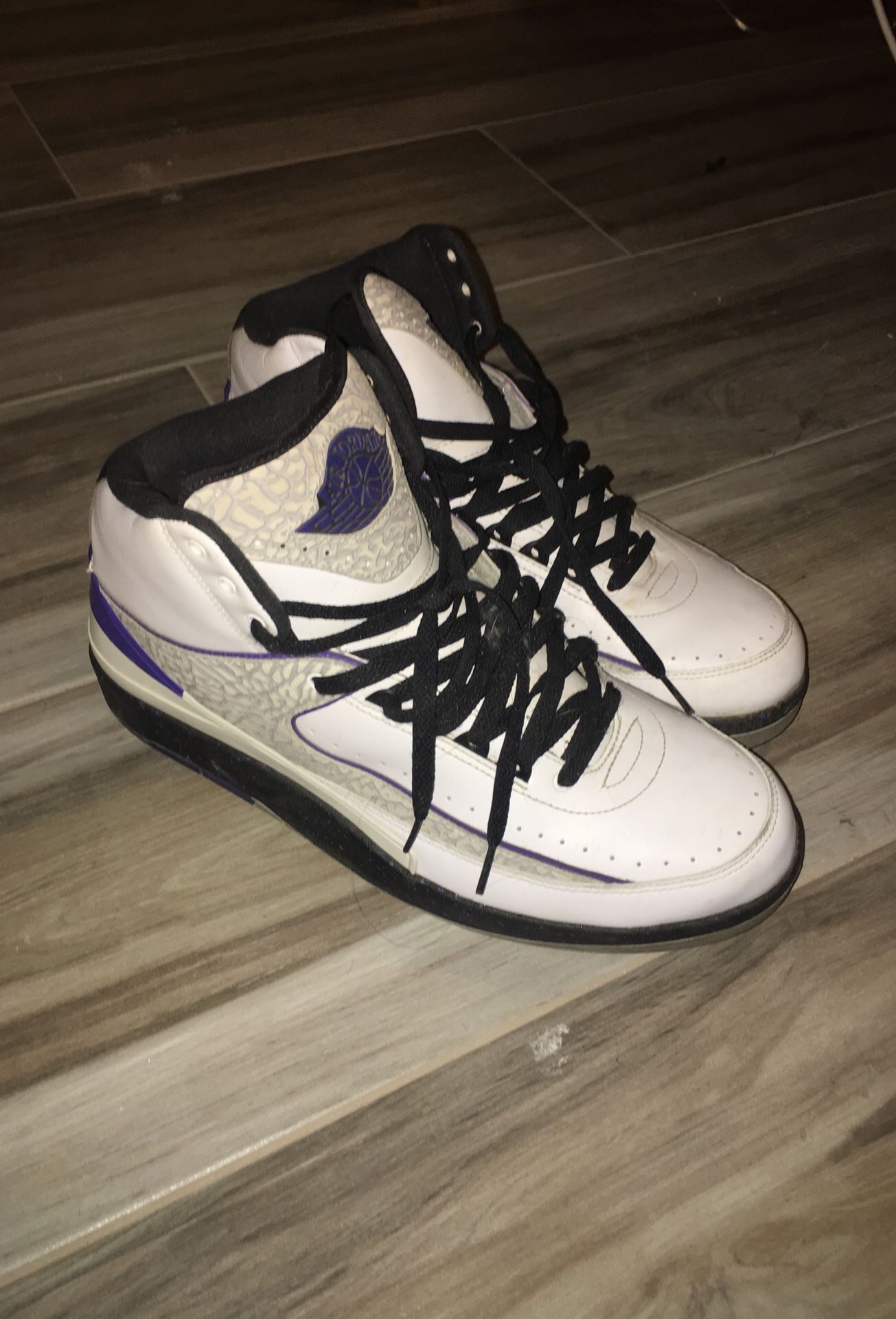 Jordan 2 elephant print purple size 13