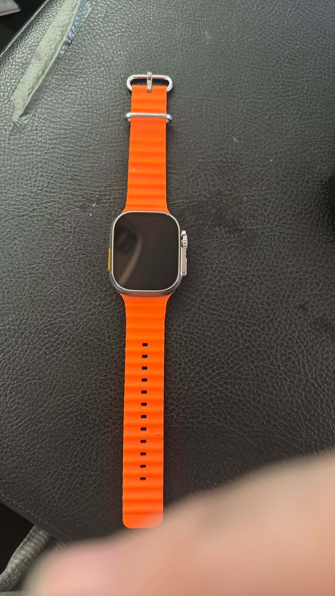 Apple Watch Ultra 2 [GPS + Cellular 49mm] Smartwatch with Rugged Titanium Case & Orange Ocean Band One Size. Fitness Tracker, Precision GPS, Action Bu