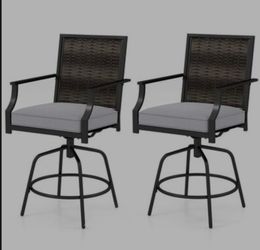 Outdoor patio wicker set