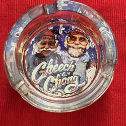 Cheech & Chong Glass Ashtray !