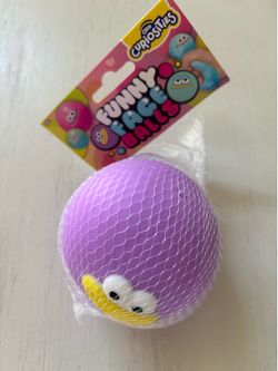 Orb Curiosities purple funny face balls squishy