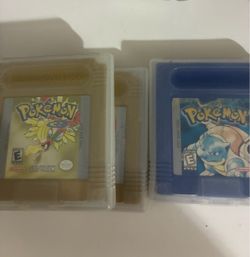 Pokémon Gold & Blue Version Game Boy Cartridges