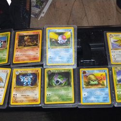 9 1st Edition Pokemon Cards In Great Mint Condition