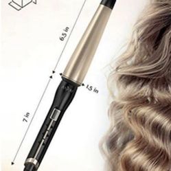 Curling Wand 1 1.5 inch Fast Heating Anjou Tapered Shape Barrel