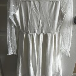 Girls White Dress- Like New