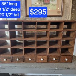 Antique Multi Cubby 6 Drawer Cabinet 