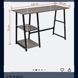 Modern Desk with Shelves – Great Condition