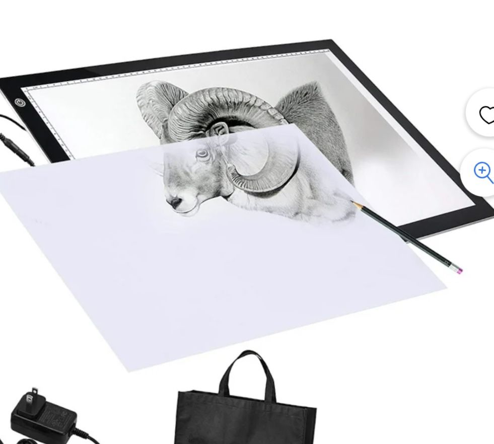 Voilamart A2 - LED Tracing Board Light Box Light Pad Illumination Light Panel, Dimmable Brightness w/Cables, for Art Craft Drawing Stencil Sketching