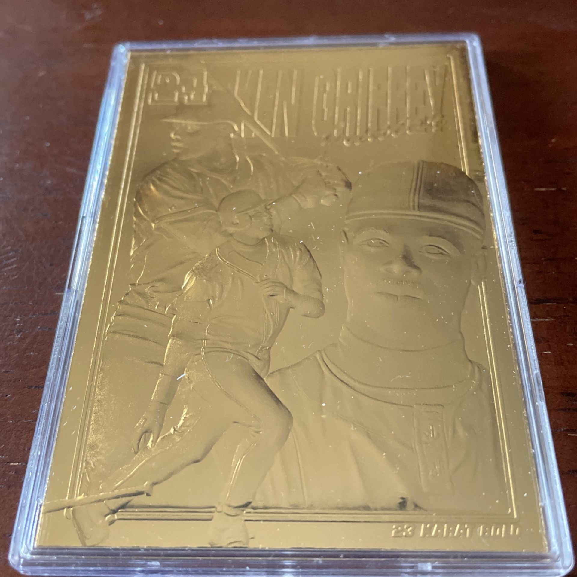 Ken Griffey Junior 23 karat gold foil baseball card