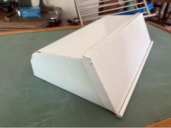 Large white metal mailbox