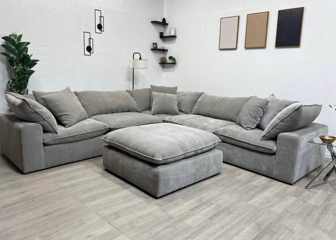 SUPER CLOUD MODULAR BRAND NEW GREY SECTIONAL SAME DAY DELIVERY
