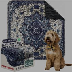 PUPIBOO Washable Pee Pads For Dogs - Super Absorbent Reusable Puppy Training Pads - 100% Waterproof, Leak-Proof & Non-Slip Whelping Pads For Pet House