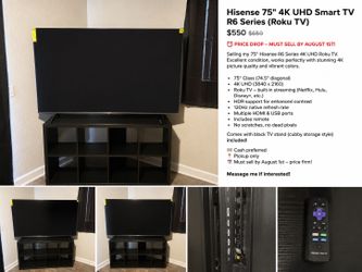 Hisense 75” 4K UHD Roku Smart TV – R6 Series