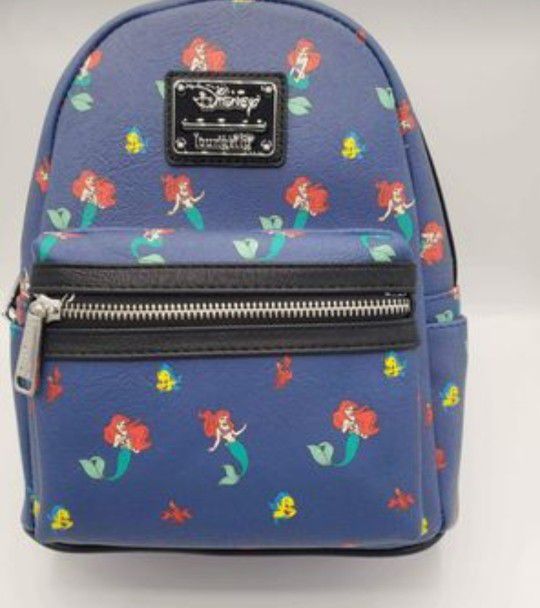 Disney Loungefly Ariel And Flounder Backpack 