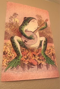 Frog Tapestry type Poster Art