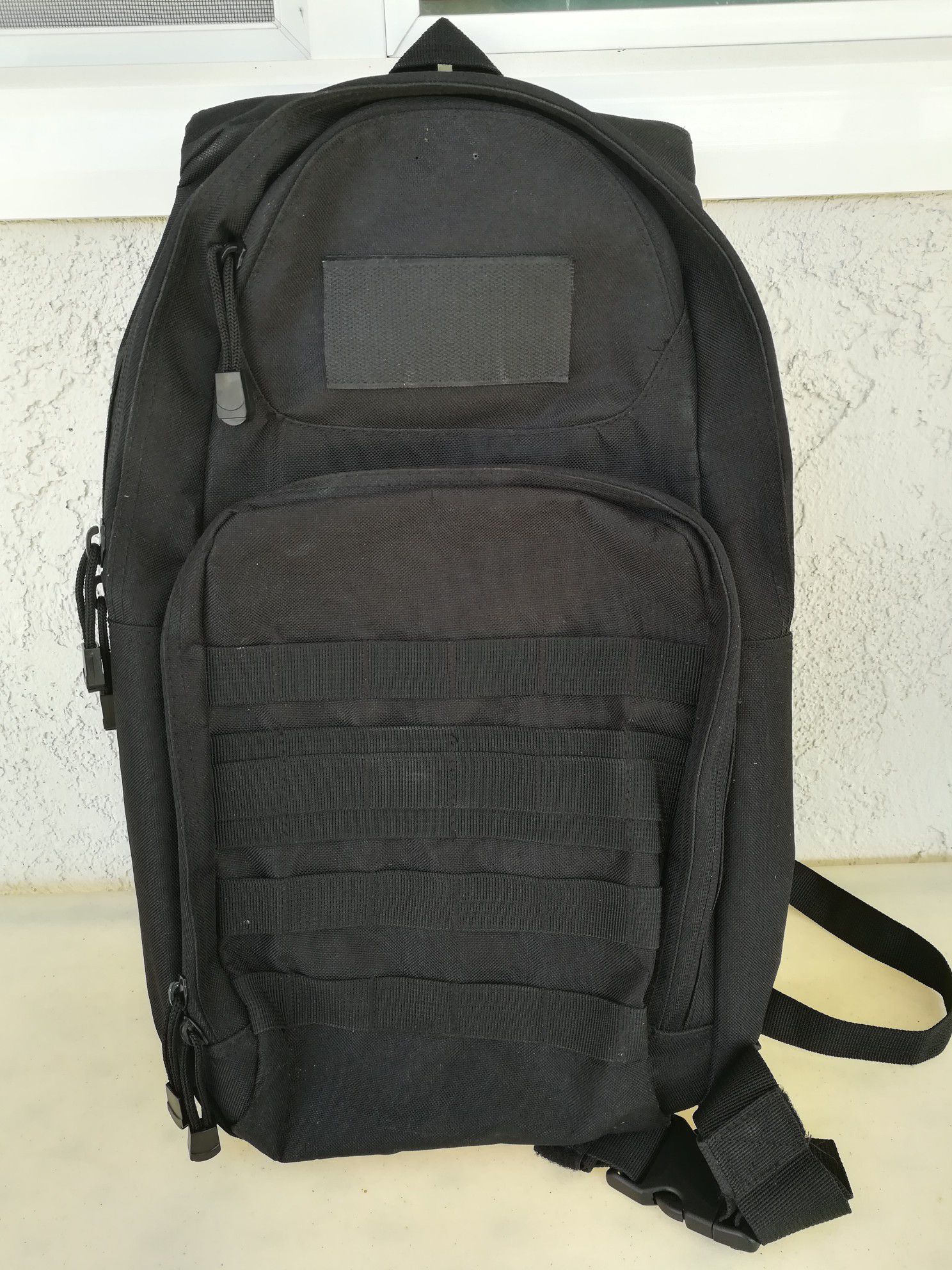 Used black Diaz Sport Tactical Molle Hydration Pack Backpack