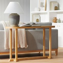 Race Track Console Table Natural Fully Assembled - Threshold™ designed with Studio McGee