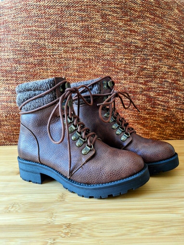 MIA Maylynn Vegan Winter Boots, Brown, Size 6 US