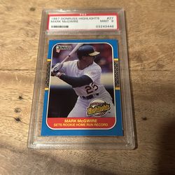 1987 Donruss Highlights Mark McGwire PSA 9