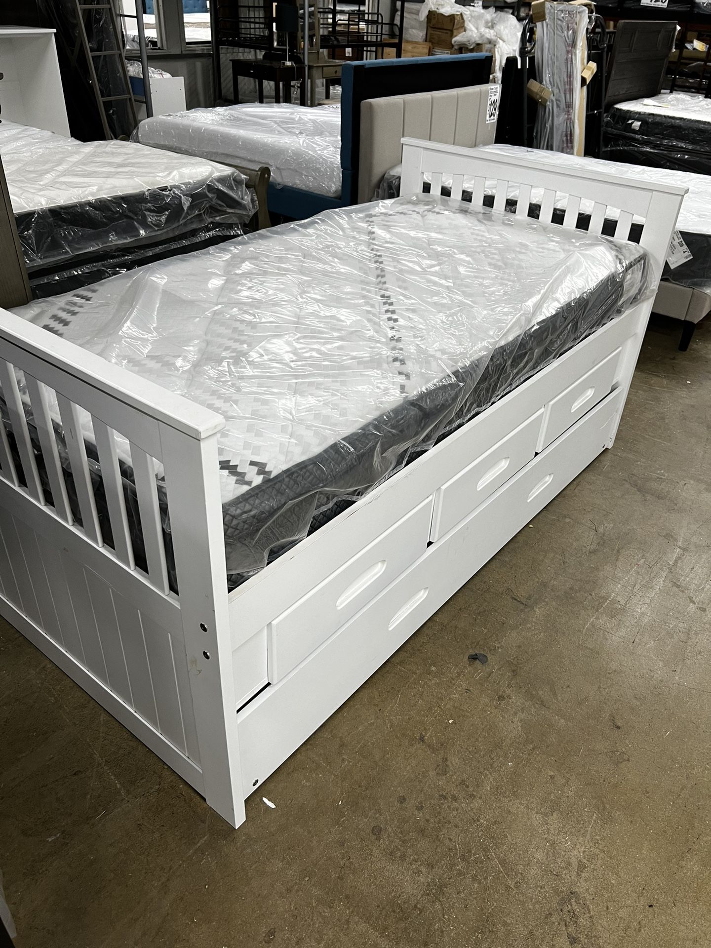 Twin Captain’s Bed Frame, ONLY $39 DOWN!