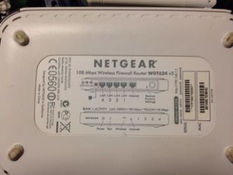 Netgear WGT624 router
