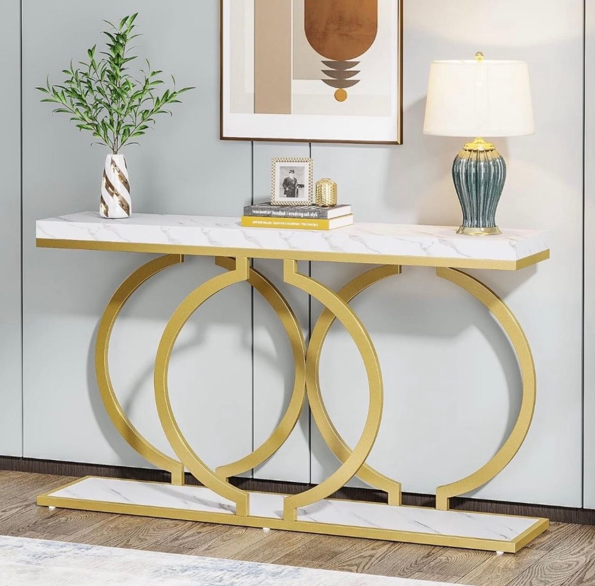 55 Inch Gold Console table (HOGA - XK00329)