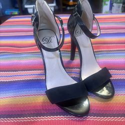 Delicious Womens Canter Classy Dress Open Toe Buckle Ankle Strap Stiletto Heel Sandals,Black Pat,6 Size 6