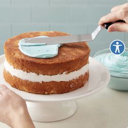 Angled Icing Spatula with Black Handle, 13-Inch