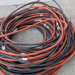 100' Extension Cord W Coax Cable Taped To It 