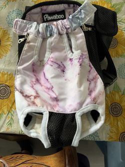 Pawaboo Dog Front Carrier Backpack Size S Purple Marble - OBO