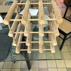 12 Bottle Maple Wood Wine Rack 