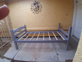 Twin Bedframe Solid Wood(Grey)