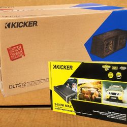 Kicker CX Series Power Amplifier 12" Dual Voice Coil Subwoofer Ported Box 3000 Watts Package 🚨 Payment Options Available 🚨 No Credit Needed 🚨 