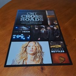 Cheap Trick & Jennifer Nettles limited CMT Crossroads show poster